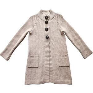 Boden wool cardigan beige button front size 8